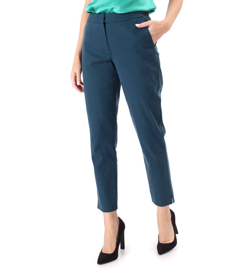 Pants made of tencel fabric with cotton