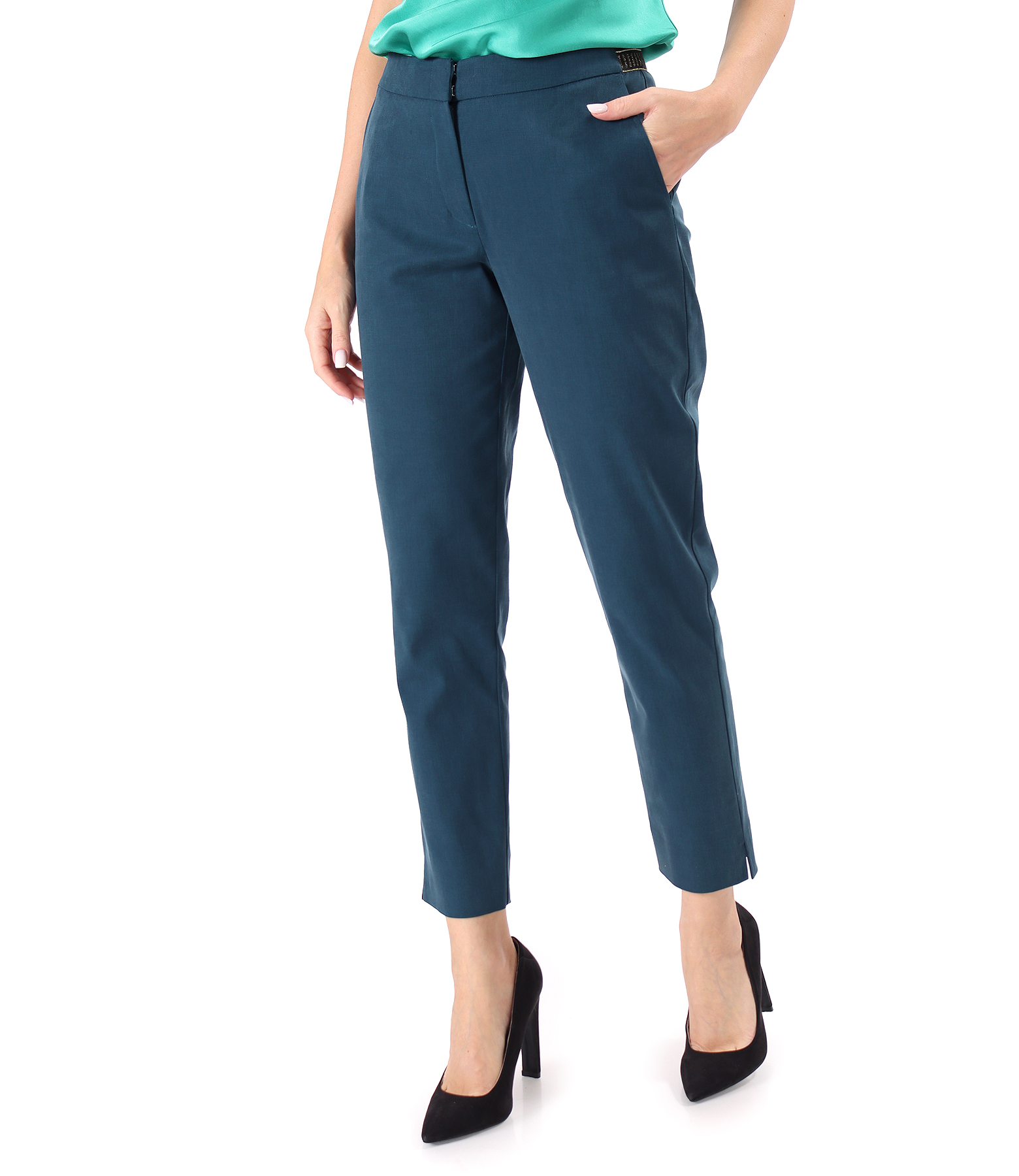 Pants made of tencel fabric with cotton