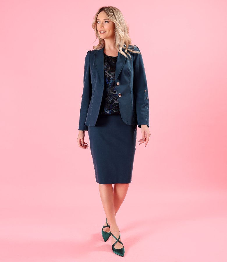 Office skirt made of tencel fabric with cotton