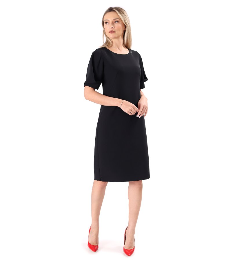 Elegant dress made of elastic fabric with viscose
