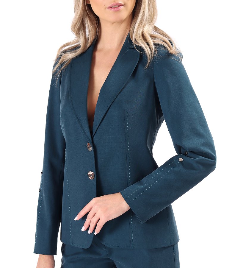 Office jacket made of tencel fabric with cotton