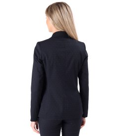 Office jacket made of fabric with polka dots
