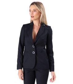 Office jacket made of fabric with polka dots