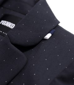 Office jacket made of fabric with polka dots