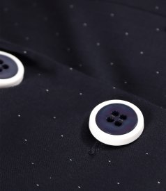 Office jacket made of fabric with polka dots
