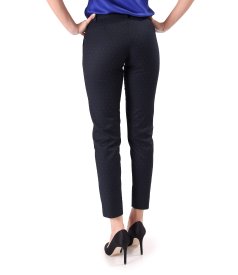Office ankle pants made of fabric with polka dots