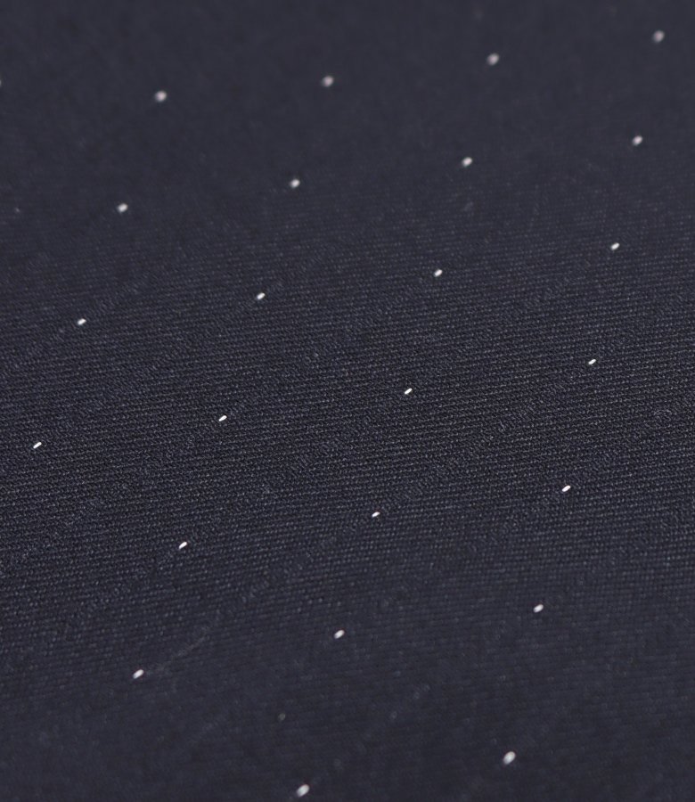 Office dress made of fabric with polka dots