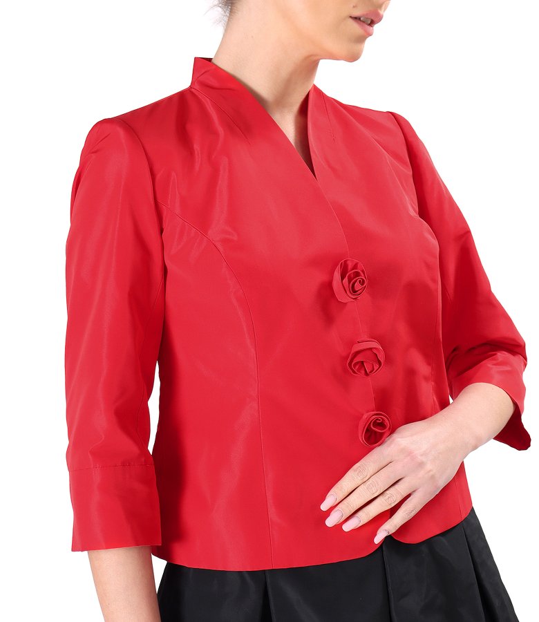 Elegant taffeta jacket with changeante effect