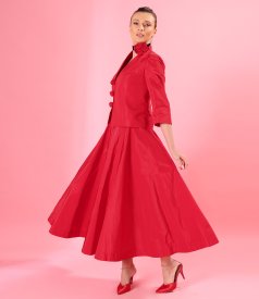 Elegant taffeta jacket with matte effect