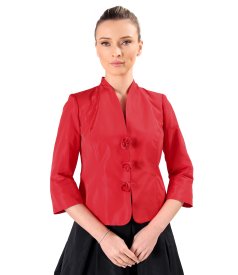 Elegant taffeta jacket with matte effect