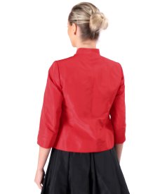Elegant taffeta jacket with matte effect