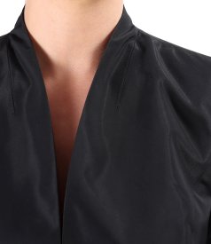 Elegant taffeta jacket with matt effect