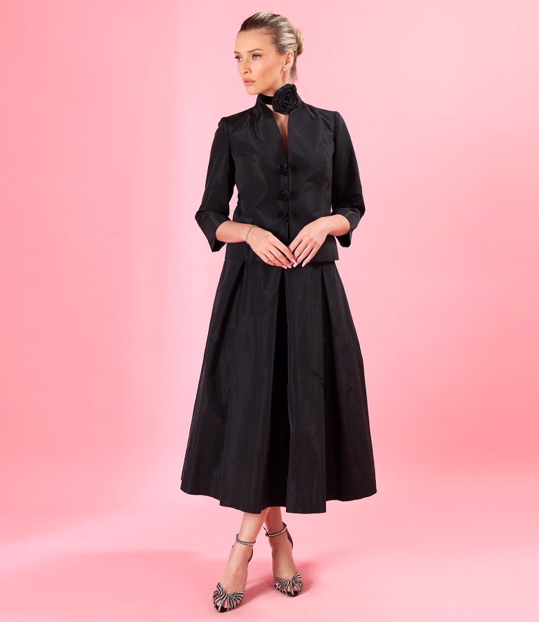 Elegant taffeta jacket with matt effect