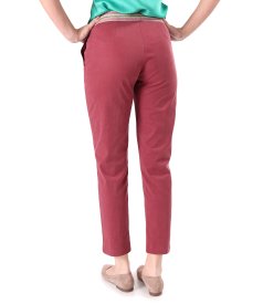 Casual ankle pants made of tencel with cotton