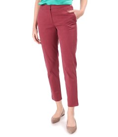 Casual ankle pants made of tencel with cotton
