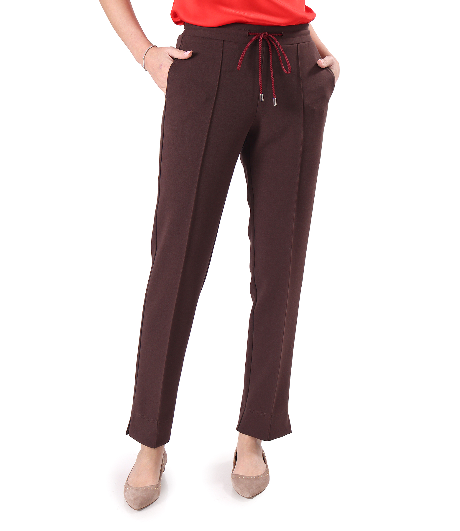 Casual pants made of elastic fabric with cotton