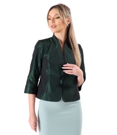 Elegant taffeta jacket with changeante effect
