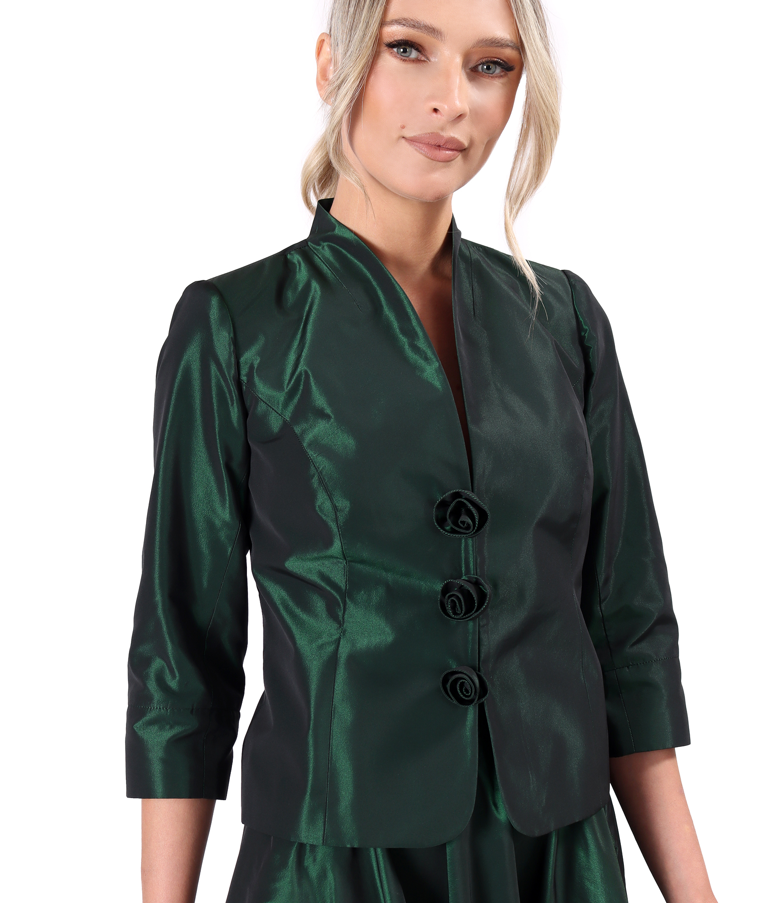 Elegant lightweight shot taffeta jacket