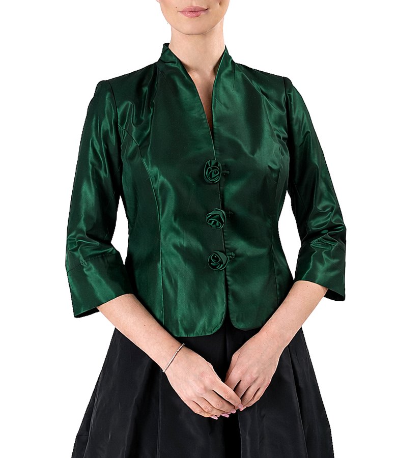 Elegant taffeta jacket with changeante effect