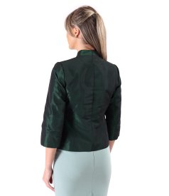 Elegant taffeta jacket with changeante effect