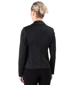 Sacou elegant din jerse elastic cu lana virgina