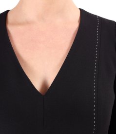 Rochie office clos din stofa elastica cu viscoza
