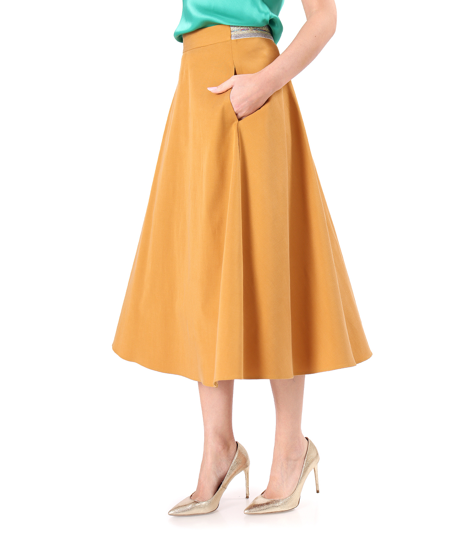 Skirt made of fabric with Tencel and cotton