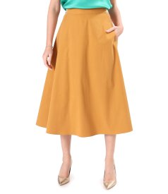 Skirt made of fabric with Tencel and cotton