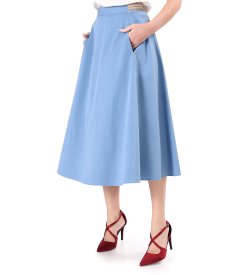 Skirt made of fabric with Tencel and cotton