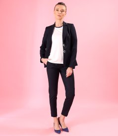 Bluza eleganta din jerse elastic cu maneci 3/4