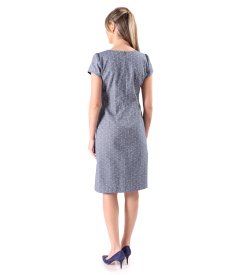 Rochie office din bumbac elastic tip denim