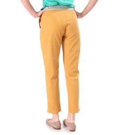 Casual ankle pants made of tencel with cotton