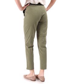 Casual ankle pants made of tencel with cotton