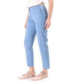Casual ankle pants made of tencel with cotton