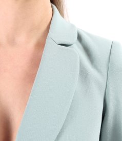 Office jacket made of elastic fabric with decorative pearls