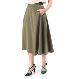Skirt made of fabric with Tencel and cotton