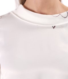 Elegant blouse with a deep back neckline