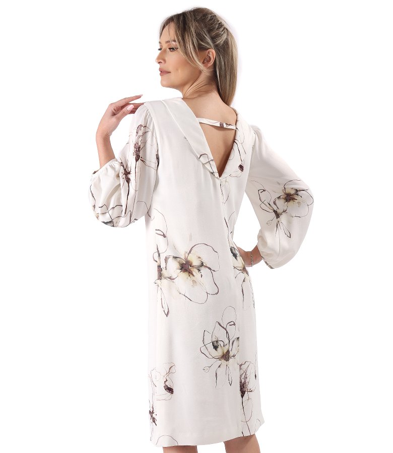 Elegant dress with a deep back neckline