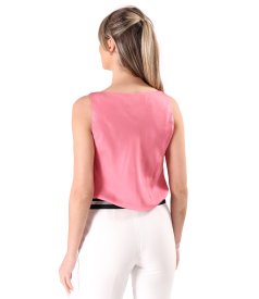 Elegant viscose satin blouse