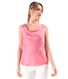 Elegant viscose satin blouse