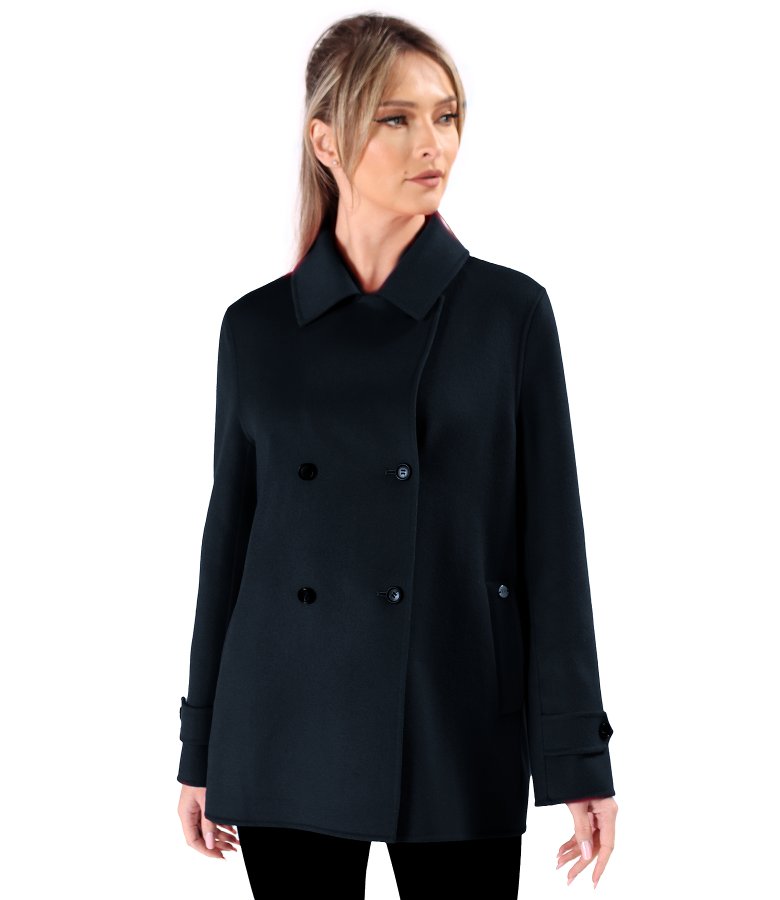 Elegant short jacket made of wool and cashmere