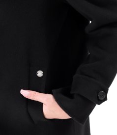 Elegant short jacket made of wool and cashmere