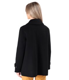 Elegant short jacket made of wool and cashmere