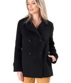 Elegant short jacket made of wool and cashmere