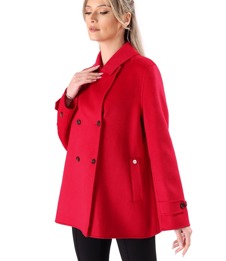 Elegant short jacket made of wool and cashmere