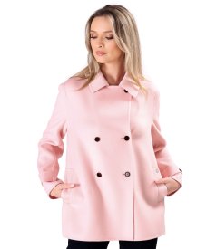 Elegant short jacket made of wool and cashmere