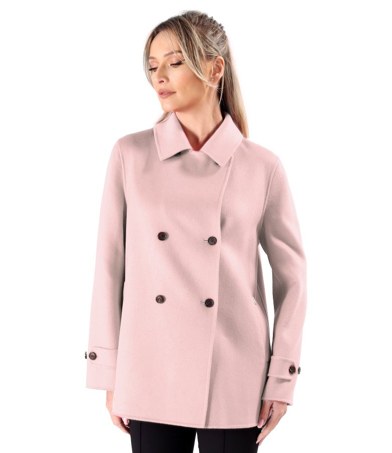 Elegant short jacket made of wool and cashmere