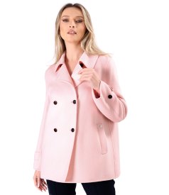 Elegant short jacket made of wool and cashmere