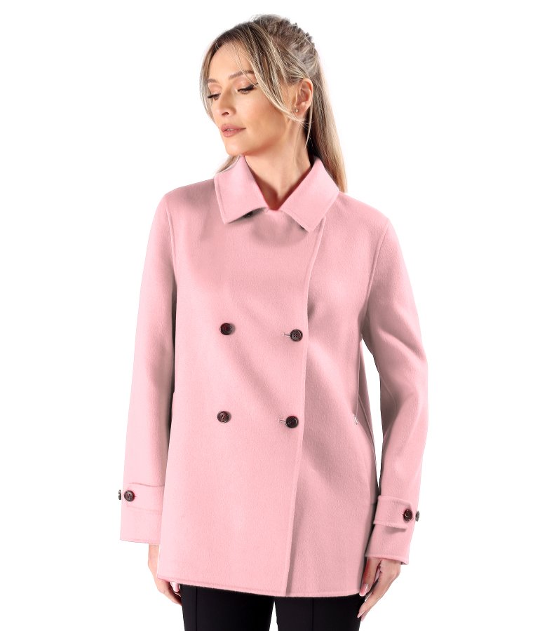 Elegant short jacket made of wool and cashmere