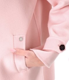 Elegant short jacket made of wool and cashmere